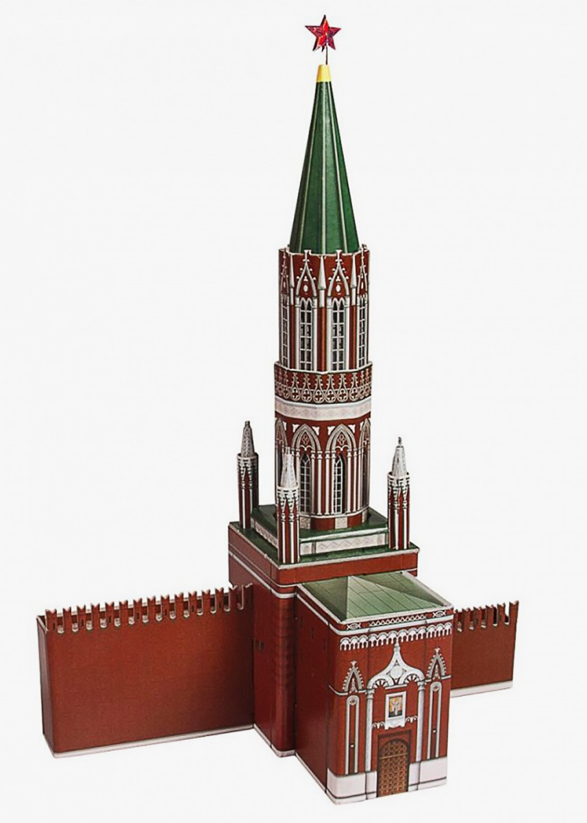 3D Puzzle KARTONMODELLBAU Papier Modell Geschenk NIKOLSKAYA TOWER